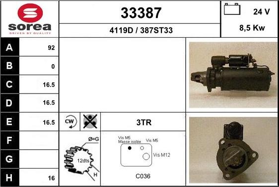 EAI 33387 - Motorino d'avviamento autozon.pro