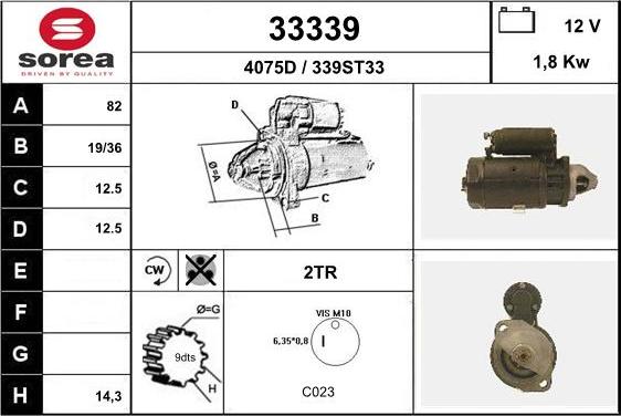 EAI 33339 - Motorino d'avviamento autozon.pro