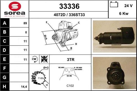 EAI 33336 - Motorino d'avviamento autozon.pro