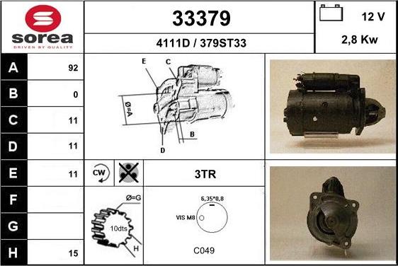 EAI 33379 - Motorino d'avviamento autozon.pro