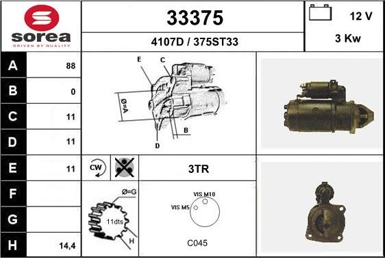 EAI 33375 - Motorino d'avviamento autozon.pro