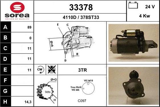 EAI 33378 - Motorino d'avviamento autozon.pro