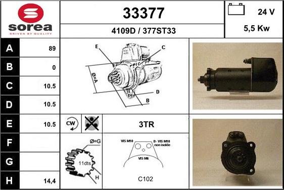 EAI 33377 - Motorino d'avviamento autozon.pro