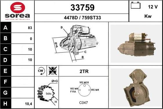 EAI 33759 - Motorino d'avviamento autozon.pro