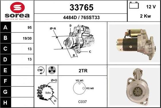 EAI 33765 - Motorino d'avviamento autozon.pro