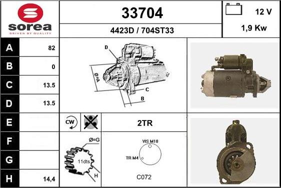 EAI 33704 - Motorino d'avviamento autozon.pro