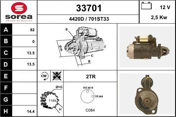 EAI 33701 - Motorino d'avviamento autozon.pro