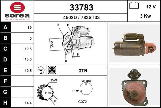 EAI 33783 - Motorino d'avviamento autozon.pro