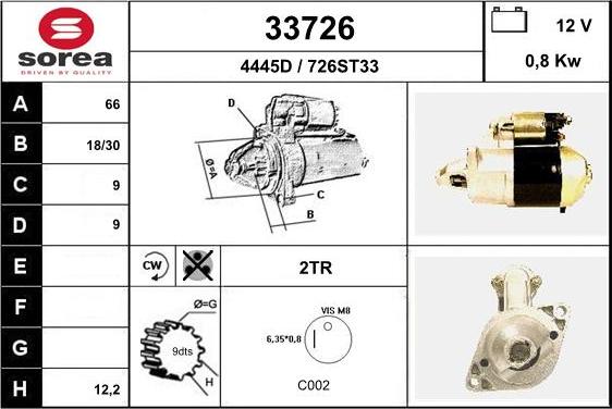 EAI 33726 - Motorino d'avviamento autozon.pro