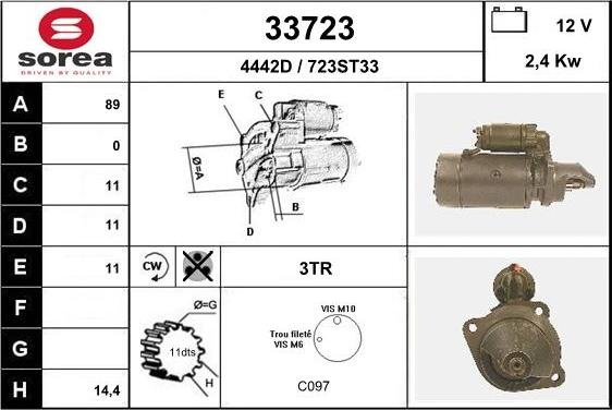 EAI 33723 - Motorino d'avviamento autozon.pro