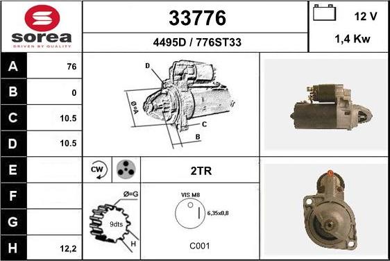 EAI 33776 - Motorino d'avviamento autozon.pro