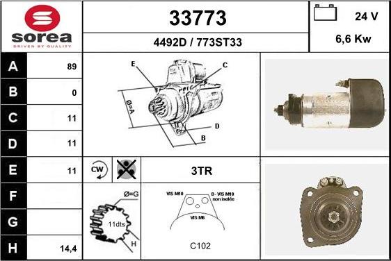 EAI 33773 - Motorino d'avviamento autozon.pro