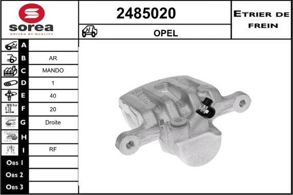 EAI 2485020 - Pinza freno autozon.pro