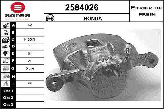 EAI 2584026 - Pinza freno autozon.pro