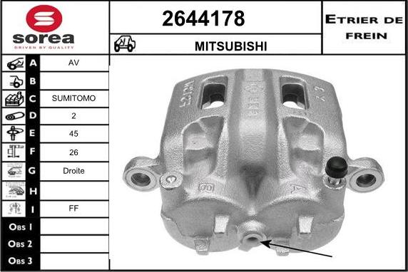 EAI 2644178 - Pinza freno autozon.pro