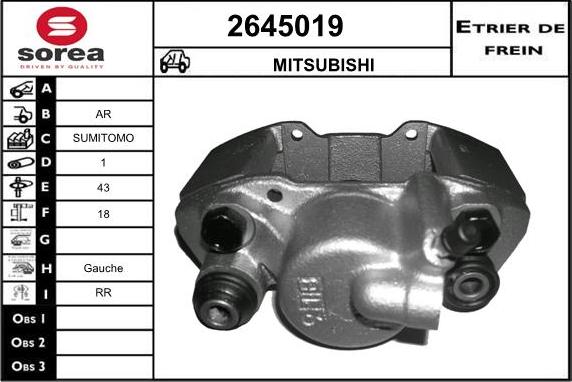 EAI 2645019 - Pinza freno autozon.pro