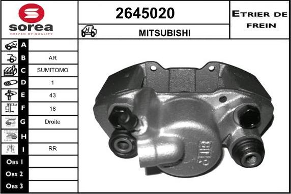 EAI 2645020 - Pinza freno autozon.pro