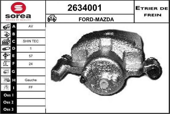 EAI 2634001 - Pinza freno autozon.pro