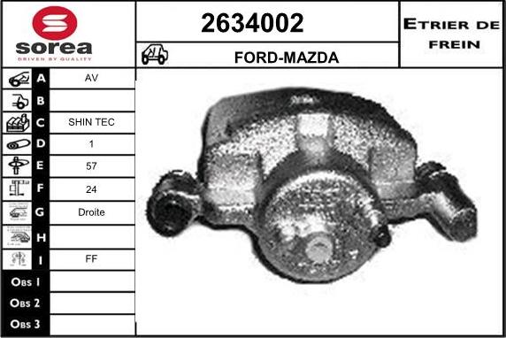 EAI 2634002 - Pinza freno autozon.pro