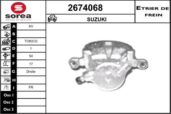 EAI 2674068 - Pinza freno autozon.pro