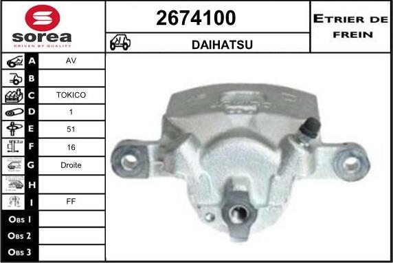 EAI 2674100 - Pinza freno autozon.pro