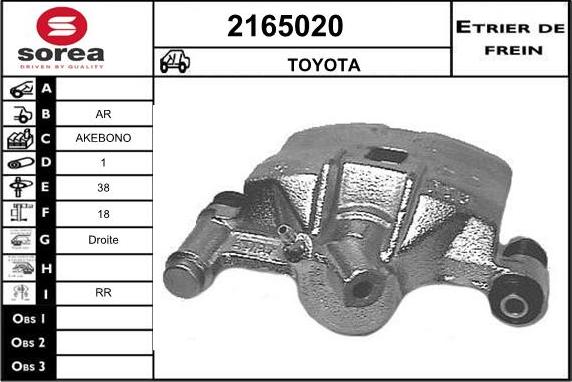 EAI 2165020 - Pinza freno autozon.pro