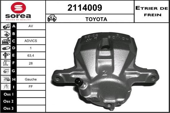 EAI 2114009 - Pinza freno autozon.pro