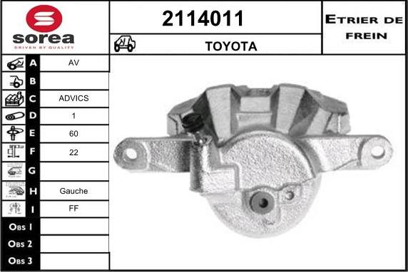 EAI 2114011 - Pinza freno autozon.pro