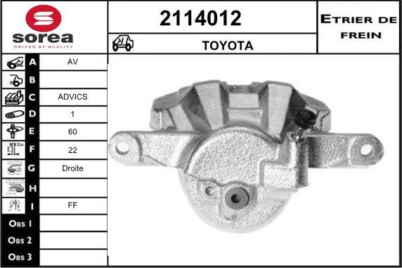 EAI 2114012 - Pinza freno autozon.pro