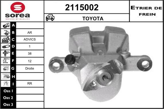 EAI 2115002 - Pinza freno autozon.pro