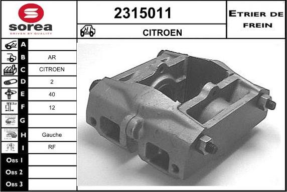 EAI 2315011 - Pinza freno autozon.pro