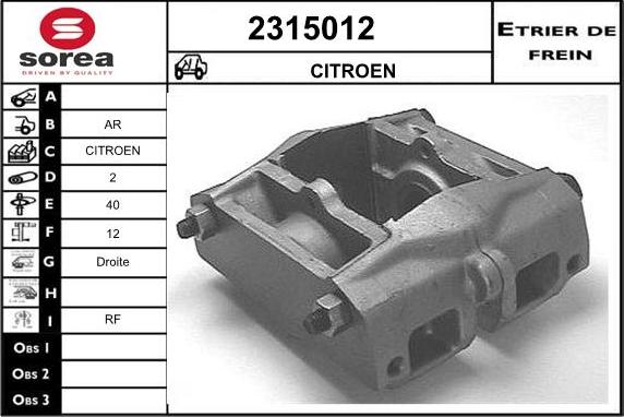 EAI 2315012 - Pinza freno autozon.pro