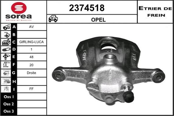 EAI 2374518 - Pinza freno autozon.pro