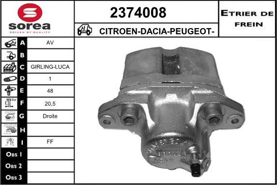 EAI 2374008 - Pinza freno autozon.pro