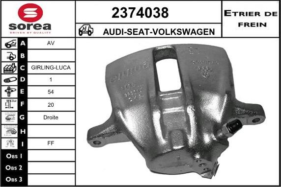 EAI 2374038 - Pinza freno autozon.pro