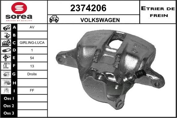 EAI 2374206 - Pinza freno autozon.pro