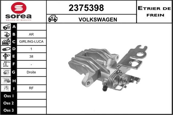 EAI 2375398 - Pinza freno autozon.pro