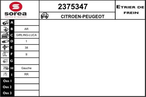 EAI 2375347 - Pinza freno autozon.pro