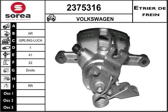 EAI 2375316 - Pinza freno autozon.pro