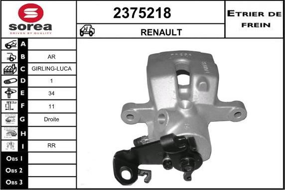 EAI 2375218 - Pinza freno autozon.pro