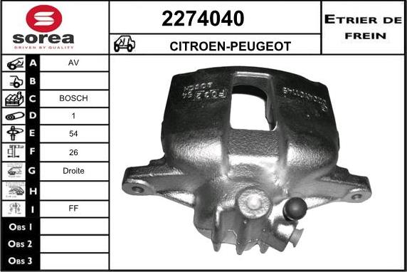 EAI 2274040 - Pinza freno autozon.pro