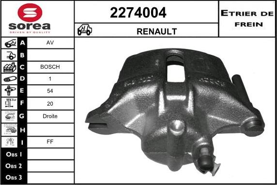 EAI 2274004 - Pinza freno autozon.pro