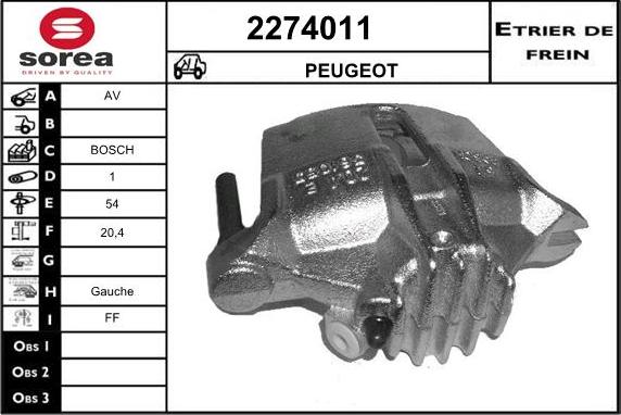 EAI 2274011 - Pinza freno autozon.pro