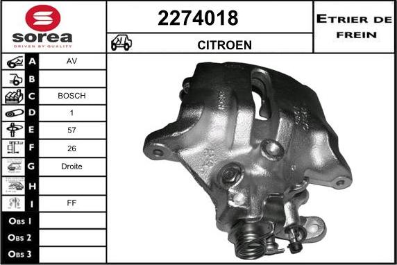 EAI 2274018 - Pinza freno autozon.pro