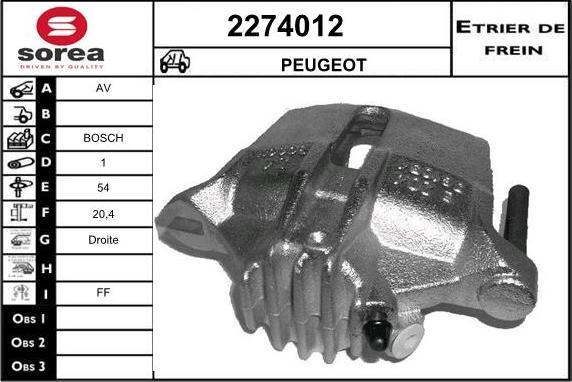 EAI 2274012 - Pinza freno autozon.pro