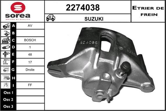 EAI 2274038 - Pinza freno autozon.pro