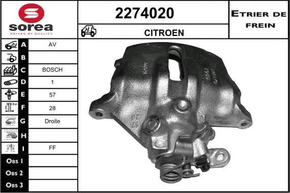 EAI 2274020 - Pinza freno autozon.pro