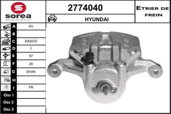 EAI 2774040 - Pinza freno autozon.pro