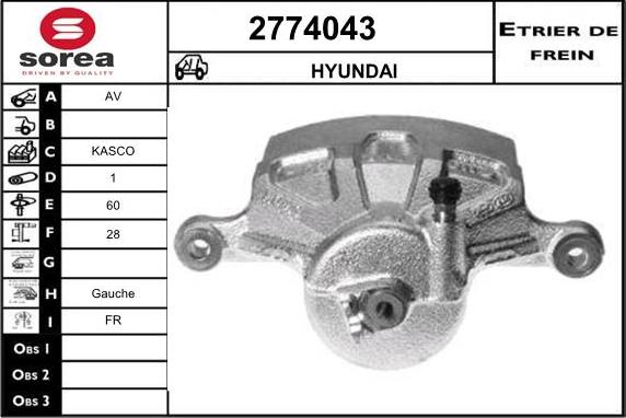 EAI 2774043 - Pinza freno autozon.pro