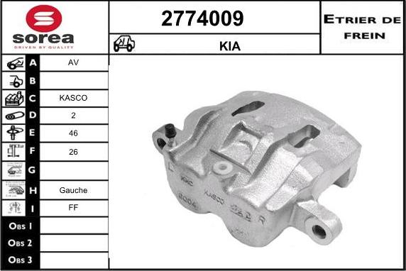 EAI 2774009 - Pinza freno autozon.pro